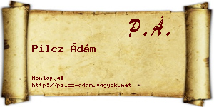 Pilcz Ádám névjegykártya
